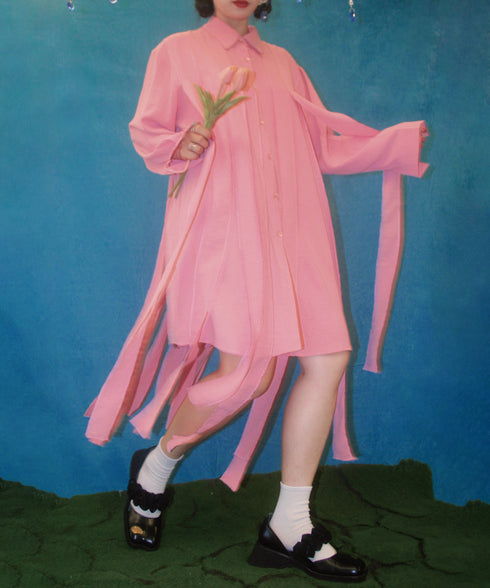 Klein Ribbon Shirt Dress